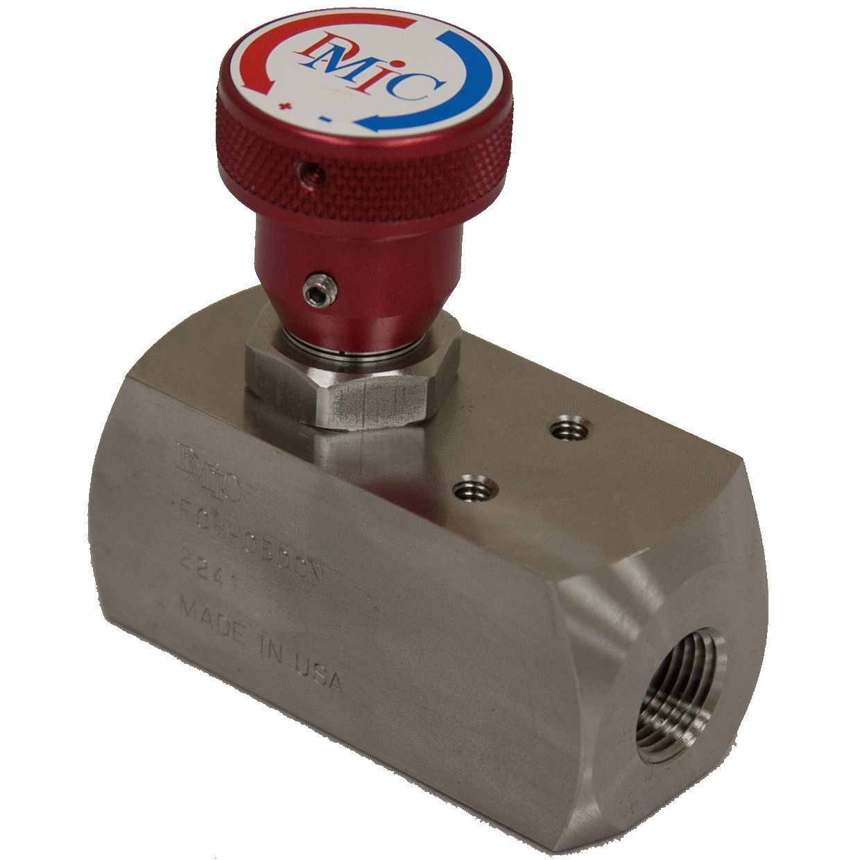 FCHH-0250S-2221 : DMIC Flow Control, Unidirectional, with Integrated Check, #4 SAE (1/4"), 316SS, 10000psi