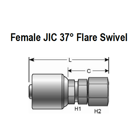 6G-8FJX-TCX : Gates Coupling, MegaCrimp with TuffCoat XTreme Plating,