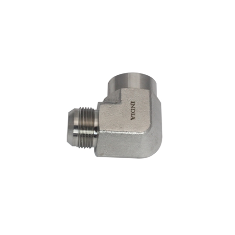 2502-06-06-FG-OHI : OHI Adapter, 0.375 (3/8") Male JIC x 0.375 (3/8") Female NPT 90-Degree Elbow Forged