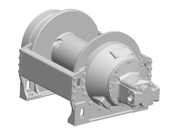 H18-3-101-3 : Pullmaster Planetary Hydraulic Winch, Rapid Reverse, 18,000lb  Bare Drum Pull, Auto Brake, CW, 76GPM Motor, 8.5