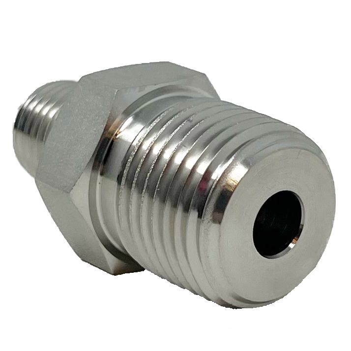 IHRN 16-8N : Superlok Straight Stainless Instrumentation Hex Reducing Nipple, 1-11-1/2 (-16) Male NPT x 1/2-14 (-08) Male NPT, 7700psi