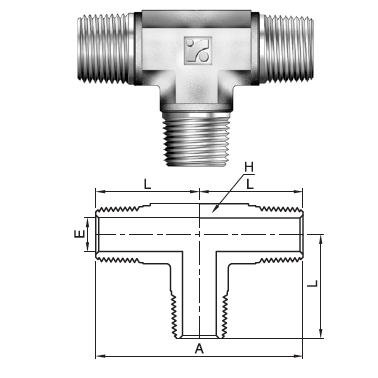 IMT-6N : Superlok 3/8" Male NPT Tee