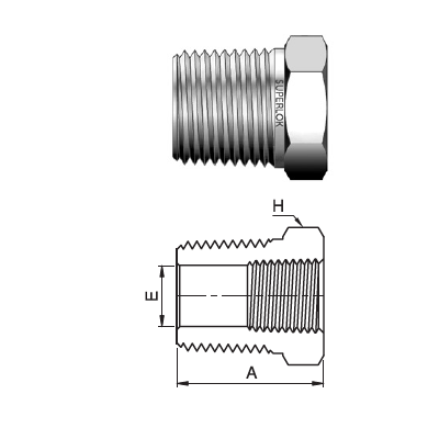 IRHB 4-2N : Superlok 1/4" Male NPT X 1/8" Female NPT Reducing Bushing