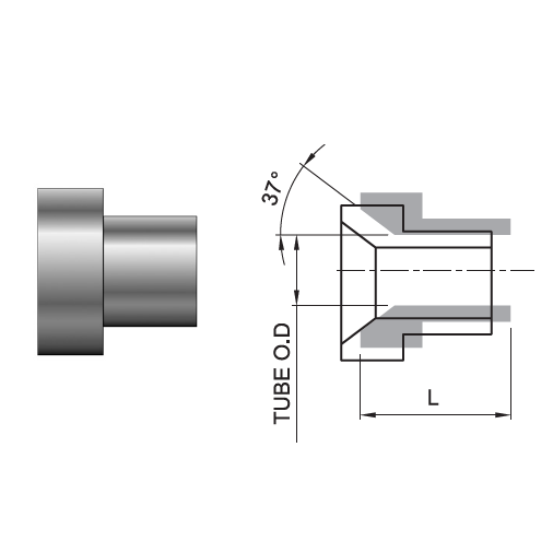 JS-16T : Superlok 1" JIC Sleeve