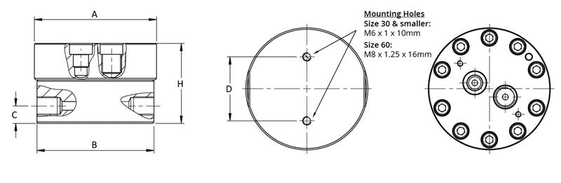 JVS12UFTNS : AW-Lake 6000psi 316L Stainless Steel / DIN 1.4404 Positive Displacement Gear Flow Meter, 0.25 (1/4") NPT Process Port, 2x M14x1.5 Electrical Port, 0.005 to 0.8 GPM