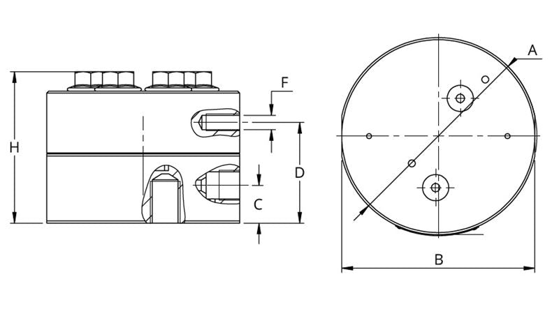 JVHS12BBVAB : AW-Lake 15000psi 316 Stainless Steel / DIN 1.4404 Positive Displacement Gear Flow Meter, 0.375 (3/8") MP AUTOCLAVE Process Port, 2x M14x1.5 Electrical Port, 0.005 to 0.8 GPM