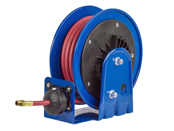 LG-LP-320 : Coxreels LG-LP-320 Compact Low Pressure Spring Rewind Hose Reel, 3/8" ID, 20' capacity, with hose, 300psi