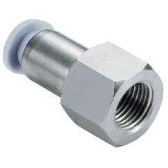 M24260116-10PACK : Norgren Straight adapter (female thread), 1/8 tube O/D, 1/16 NPT port