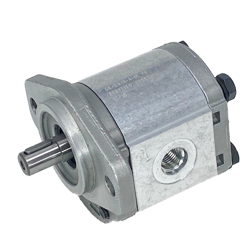 PLP10.5S0-30S0-LOB/OA-N-EL : Casappa Polaris Gear Pump, 5.34cc, 3625psi Rated, 4000RPM, CCW, 1/2" Bore x 1/8" Key Shaft, SAE AA 2-Bolt Flange, 0.5 (1/2") #8 SAE Inlet, 0.375 (3/8") #6 SAE Outlet, Aluminum Body & Flange