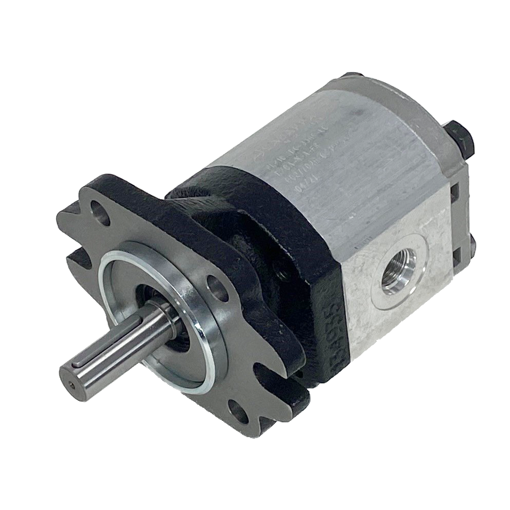 PLP10.5D0-36R9-LOB/OA-N-L : Casappa Polaris Gear Pump, 5.34cc, 3625psi Rated, 4000RPM, CW, 1/2" Bore x 1/8" Key Shaft, SAE AA 2-4 Bolt Flange, 0.5 (1/2") #8 SAE Inlet, 0.375 (3/8") #6 SAE Outlet, Aluminum Body Cast Iron Flange And Cover