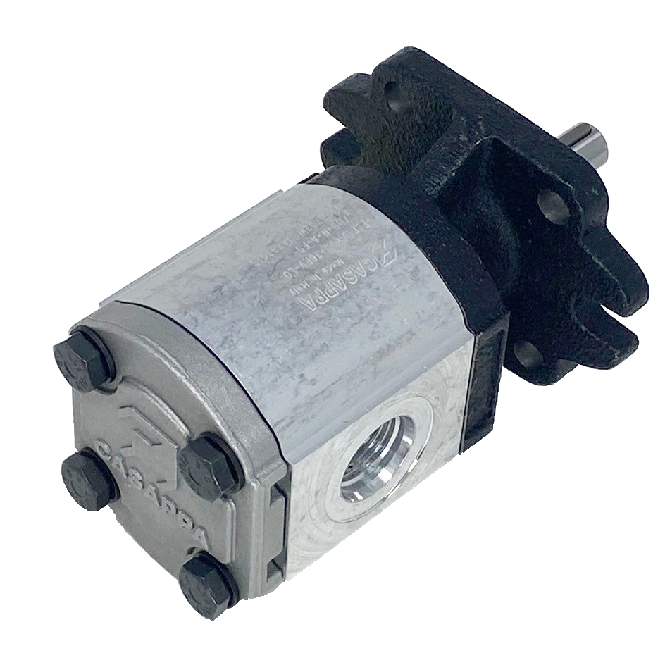 PLP10.8S0-36R9-LOB/OA-N-L : Casappa Polaris Gear Pump, 8.51cc, 2610psi Rated, 3500RPM, CCW, 1/2" Bore x 1/8" Key Shaft, SAE AA 2-4 Bolt Flange, 0.5 (1/2") #8 SAE Inlet, 0.375 (3/8") #6 SAE Outlet, Aluminum Body Cast Iron Flange And Cover