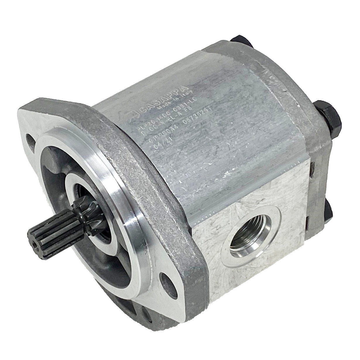 PLP20.16D0-07S1-LOF/OC-S7-N-EL-FS : Casappa Polaris Gear Pump, 16.85cc, 3625psi Rated, 3000RPM, CW, 11T 16/32dp Shaft, SAE A 2-Bolt Flange, 1" #16 SAE Inlet, 0.625 (5/8") #10 SAE Outlet, Aluminum Body & Flange