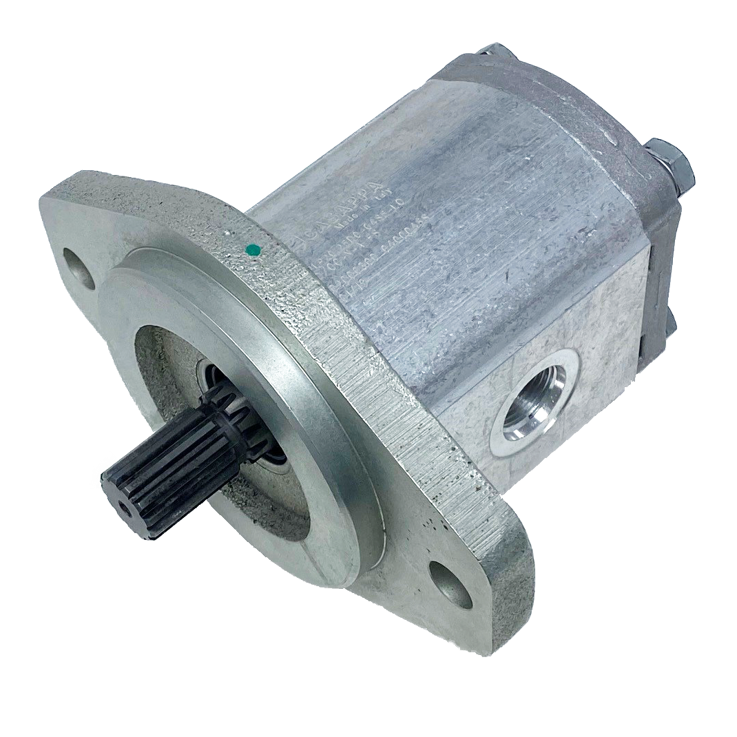 PLM20.16R0-04S5-LOC/OD-N-L : Casappa Polaris Gear Motor, 16.85cc, 3625psi Rated, 3000RPM, Reversible Rear External Drain, 13T 16/32dp Shaft, SAE B 2-Bolt Flange, 0.625 (5/8") #10 SAE Inlet, 0.75 (3/4") #12 SAE Outlet, Aluminum Body, Cast Iron Flange