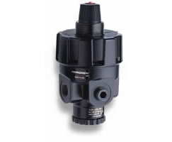 R24-601-RNXA : Norgren R24 Series air pilot, outlet pressure range up to 250 PSI, 3/4 PTF ports, relieving, without gauge