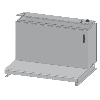 RLP020-HT : Magnaloy Reservoir, L-Shaped, Hinged Top, Carbon Steel, 20-Gallon Capacity