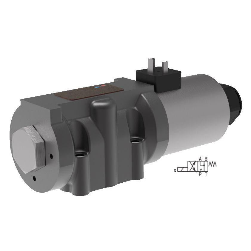 RPE4-102Y51/01200E1 : Argo DCV, D05, 21GPM, 5100psi, 2P4W, 12 VDC, DIN, Spring Return, PA, BT Neutral