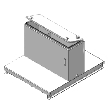 RTP030-HT : Magnaloy Reservoir, T-Shaped, Hinged Top, Carbon Steel, 30-Gallon Capacity