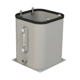 RVP02 : Magnaloy Reservoir, Vertical, Non-JIC, Bolt-On Top, Carbon Steel, 2-Gallon Capacity