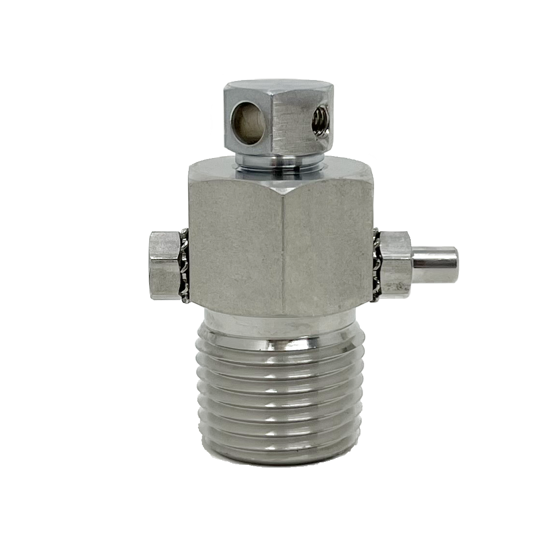 SBLV-M-8N : Superlok Bleed Vent Valve, 1/2" MNPT, Back-Stop Screw, Vent Valve