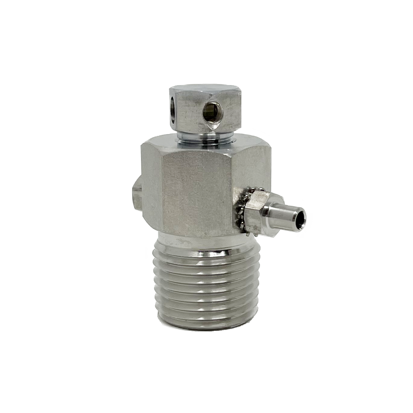 SBLV-M-8N : Superlok Bleed Vent Valve, 1/2" MNPT, Back-Stop Screw, Vent Valve