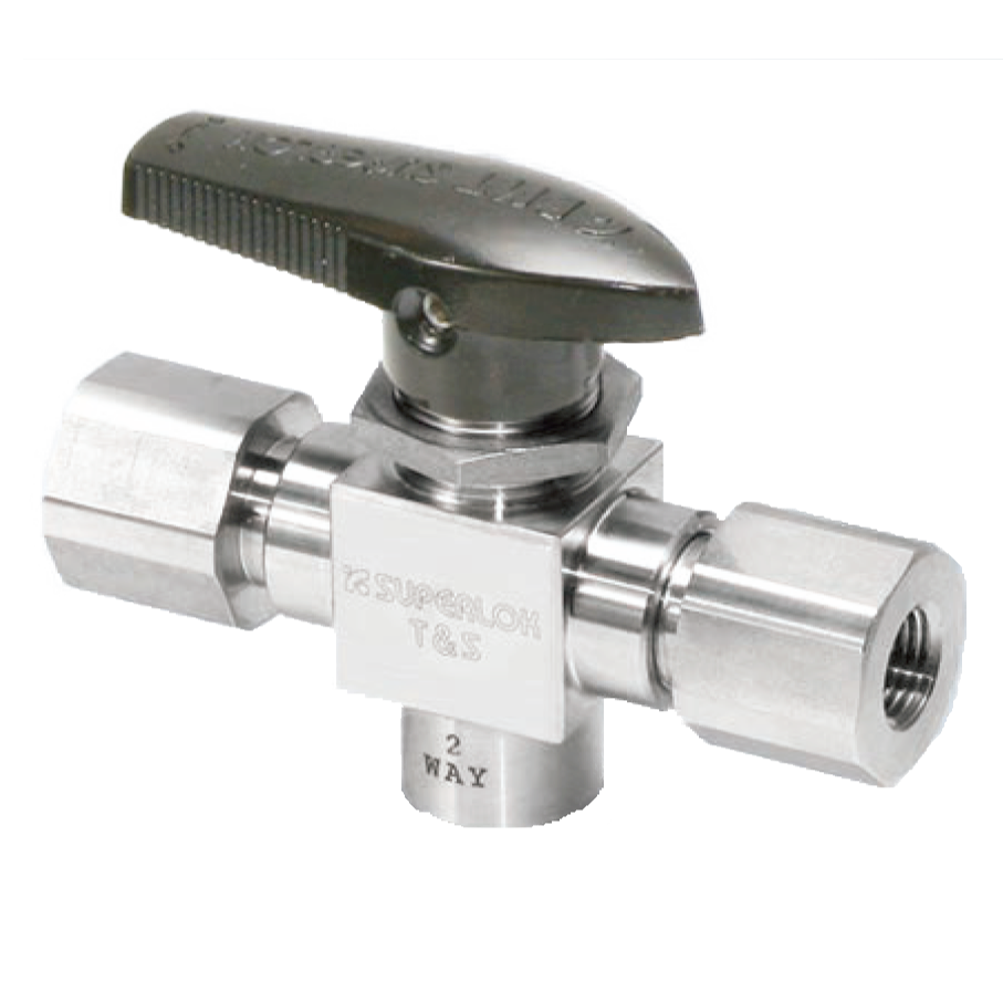 SBT2-S-8 : Superlok Ball Valve, Trunnion, 1/2" Tube O.D X FNPT Bottom Port, 0 To 450 F, 6000psi, 316SS