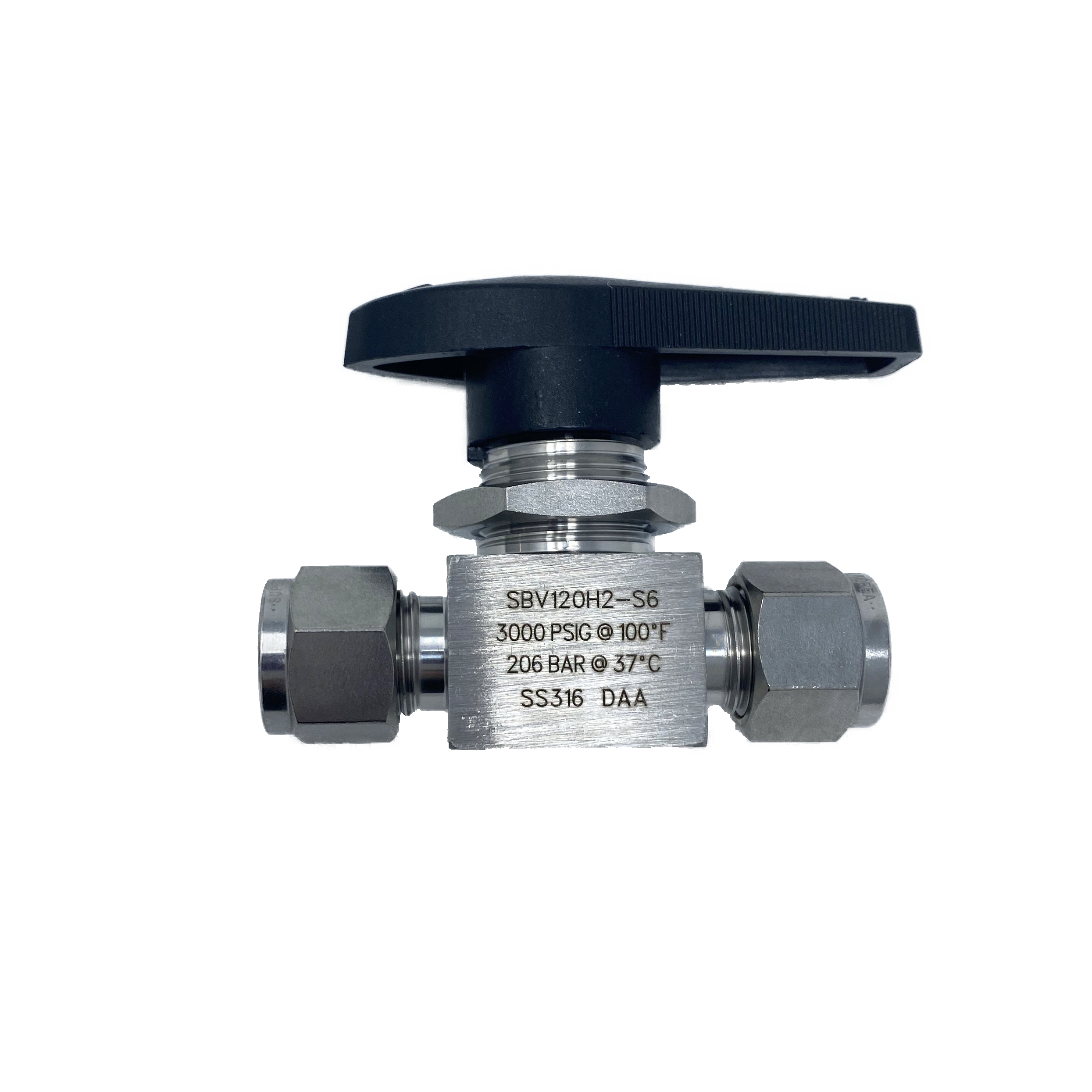 SBV120H4-S-8 : Superlok Ball Valve, One-Piece Type, 1/2" Tube O.D, 2500psi, 316SS