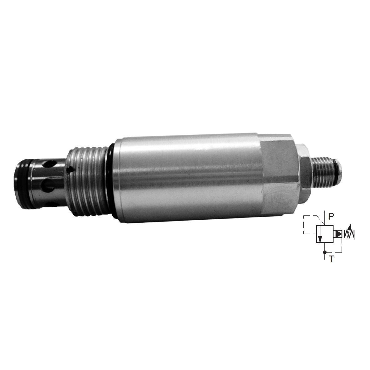 SR4A-B2/H10S-B : Argo Pressure Relief Valve, Spool Type, Pilot-Operated, 26 GPM, 5100psi, Allen Key Screw, Adjustable Up to 1450psi, C-10-2 Cavity