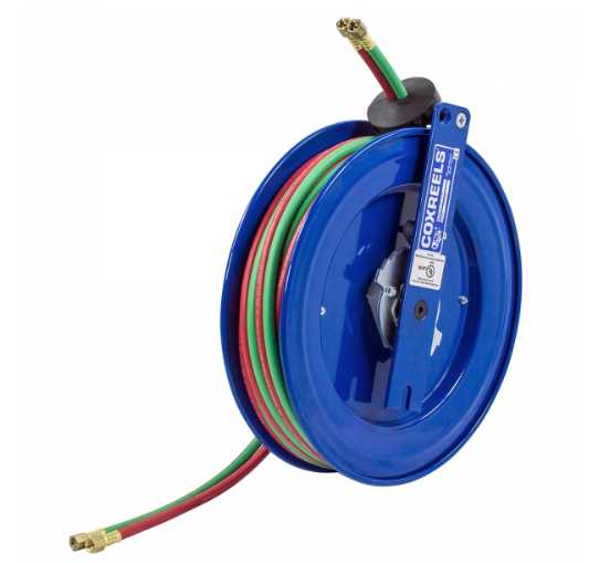 SR19WL-175 : Coxreels SR19WL-175 Side Mount Spring Rewind  Welding  Reel  Oxygen-Acetylene Dual Hose, 1/4" ID, 75'  hose, 200psi, right mount, NO HOSE