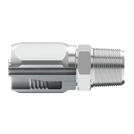 UT-NPM-1008 : Continental Hose Fitting, 0.5 (1/2") Hose ID, 1/2-14 Male NPTF, Straight, Rigid Connection