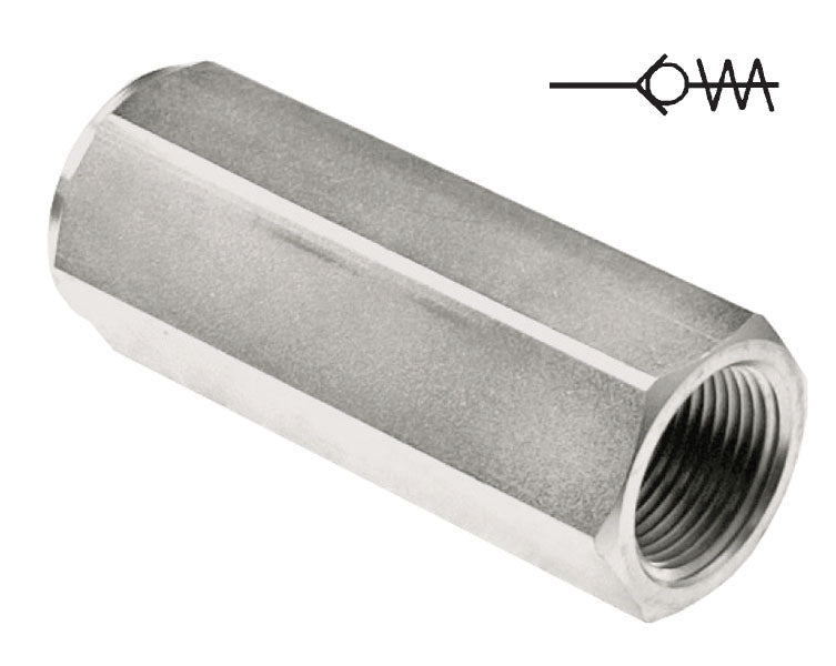 CN1-1-65 : AFP Inline Check Valve, 5000psi and 40GPM rated, 1" NPT