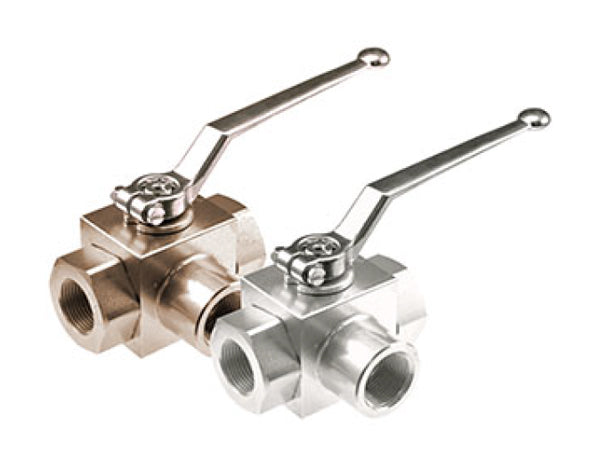 AE3LN1/8-11DB : AFP 3-Way Block Body Threaded Ball Valve, 5800psi rated, Steel, 1/8" NPT