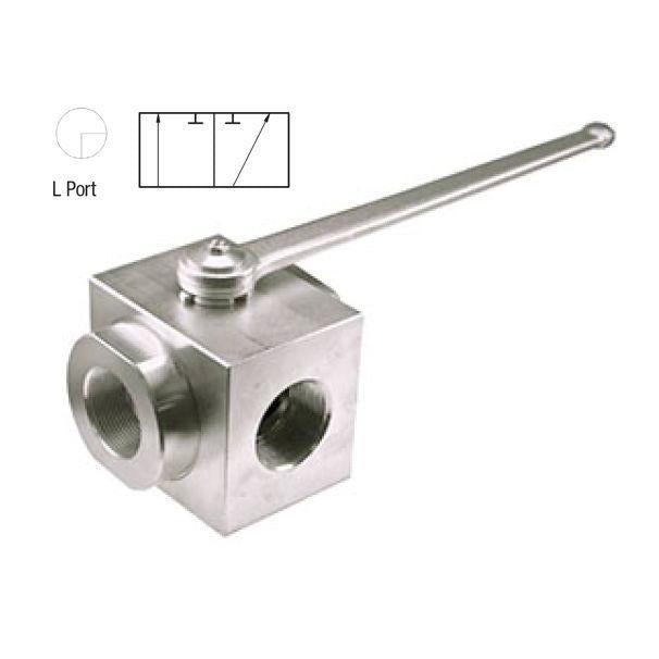 AB3LN1 1/4-11DB : AFP 3-Way Threaded Ball Valve, 5075psi rated, Steel, 1.25" NPT