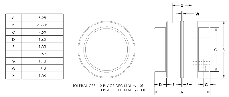 300 1-7/16BX1/4K  : Magnaloy 300 HUB 1-7/16 BORE X 1/4 KEY SPECIAL., M30011408S