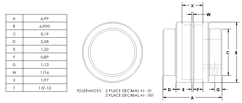 300 25MMBX7MMK : Magnaloy 300 HUB 25MM BORE X 7MM KEY, M300M2507